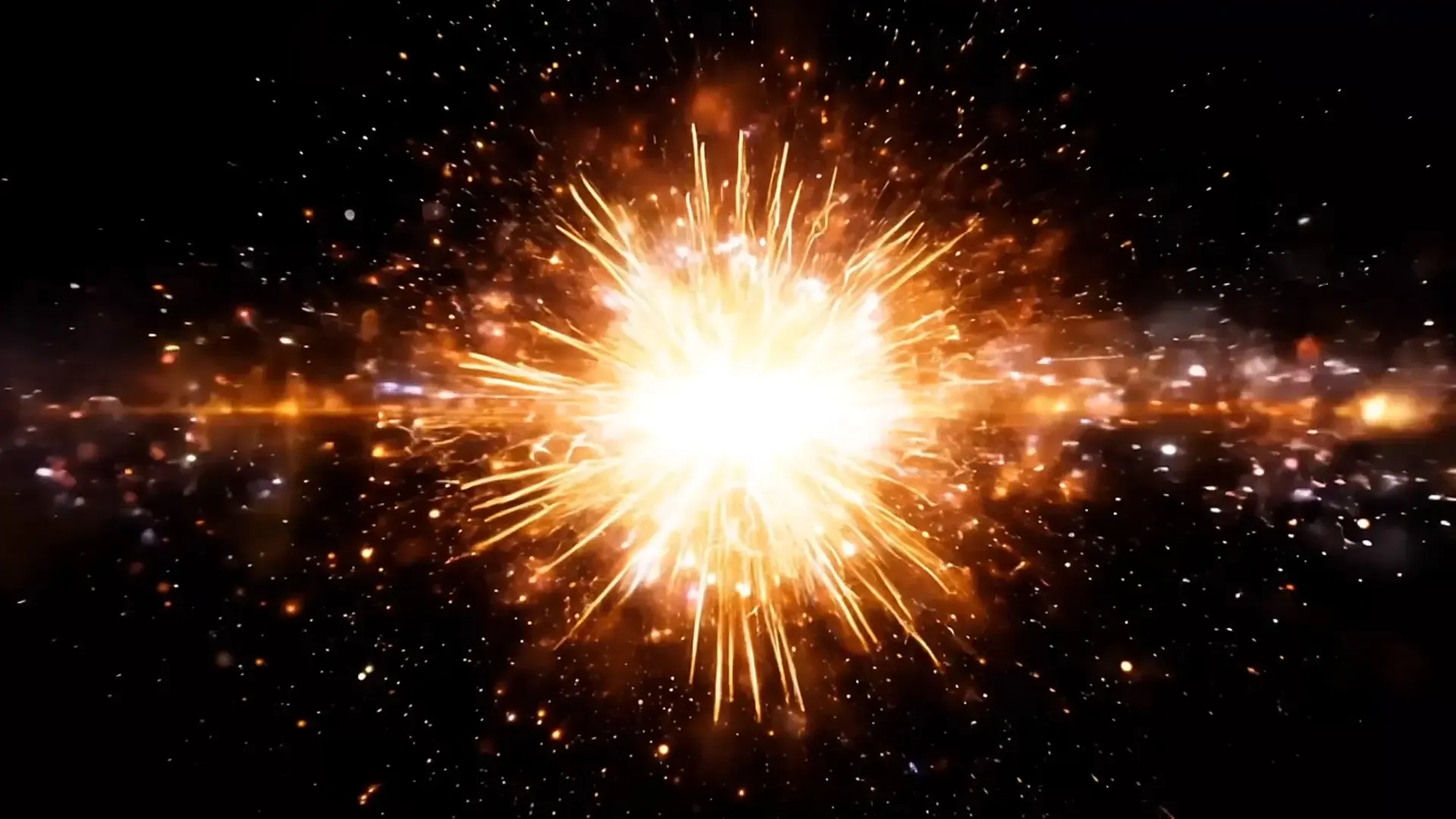 Galactic Energy Explosion with Particle Trails for Logo Animation